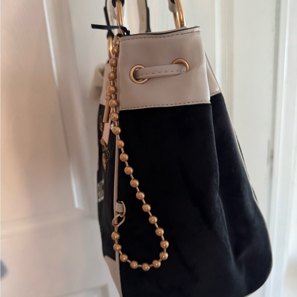 Juicy Couture - The Key to Juicy Tote - Liquorice Black and Cream Women's Bag - Picture 5 of 7